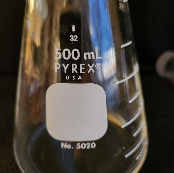 Vintage Pyrex Flask Erlenmeyer Glass Labware Science No 5020 - Picture 7 of 9